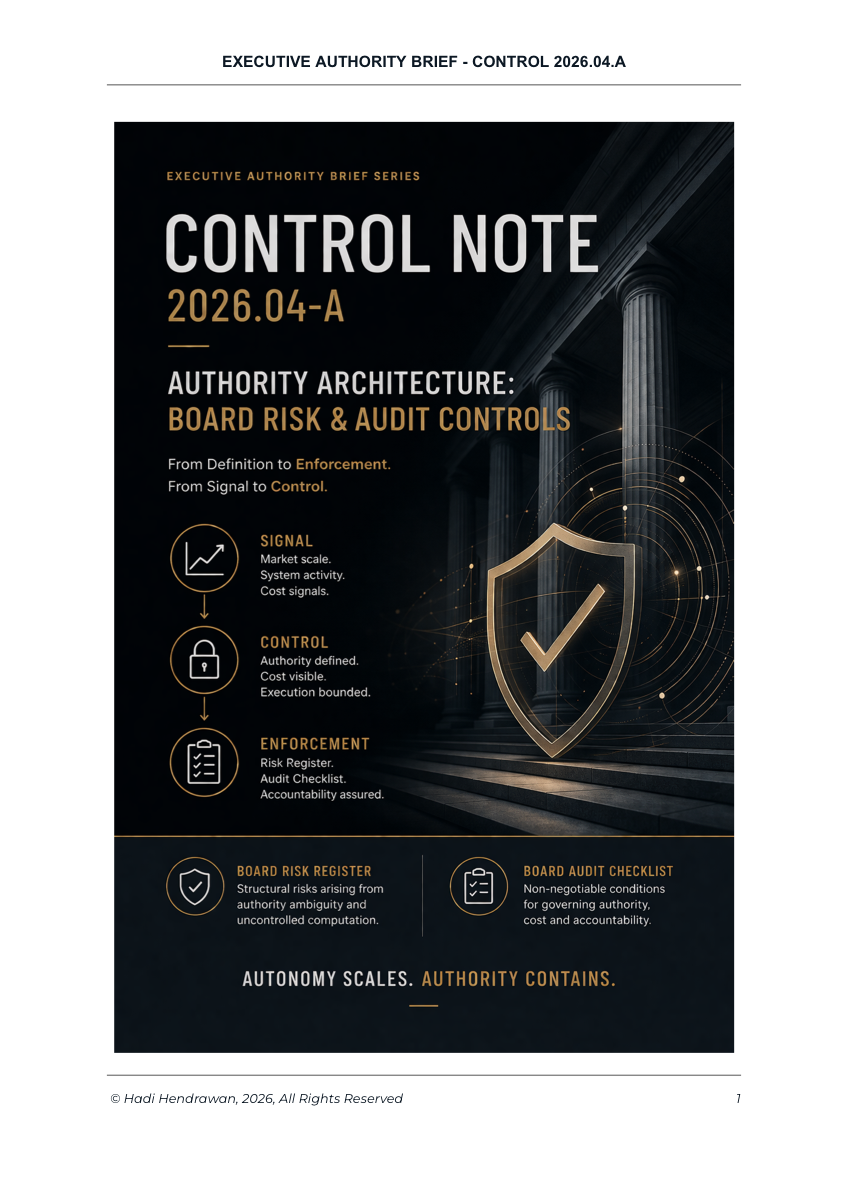 Cover of Authority, Cost & Control in AI Systems